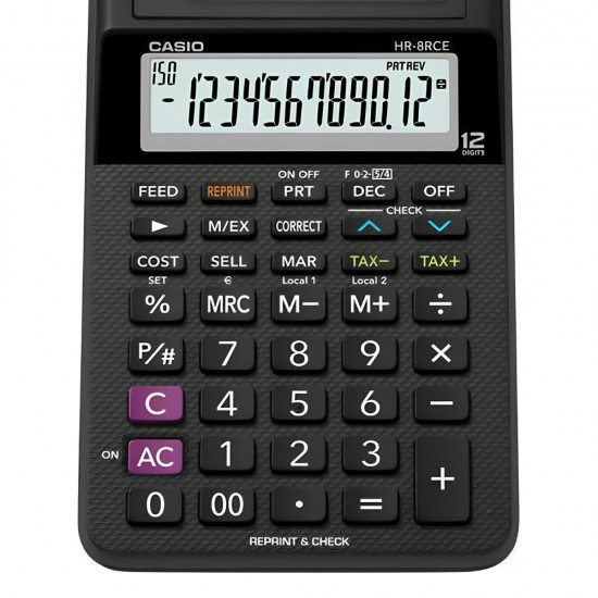 HR-8RCE BK Αριθμομηχανή CASIO