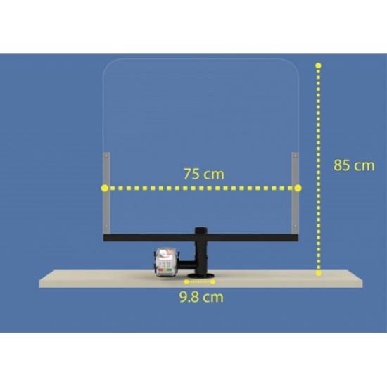 Plexi-Glass with POS Cashier protection shield