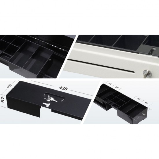 FLIP-TOP 4617S Cash Drawer for Fiscal Printers 